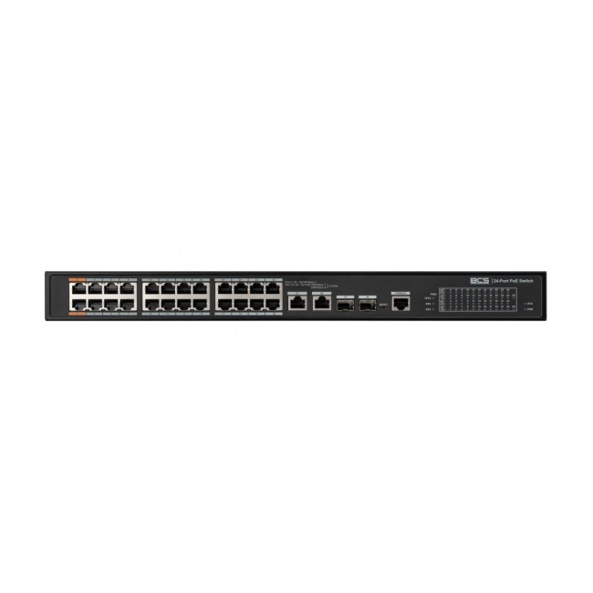 BCS BCS-L-SP2402G-2SFP-M(II) Managed Power over Ethernet (PoE) 1U Black
