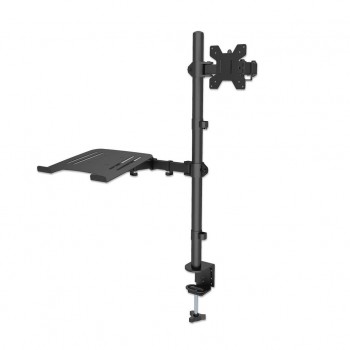 Manhattan TV & Monitor & Laptop Combo Mount, Desk, Full Motion, 1 screen, Screen Sizes: 10-27