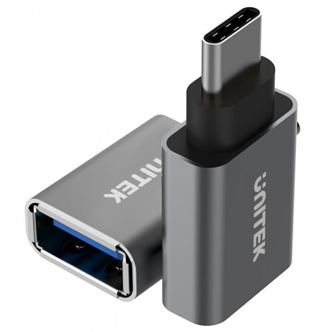 UNITEK Y-A025CGY cable interface/gender adapter USB Type-C USB Type-A Metallic