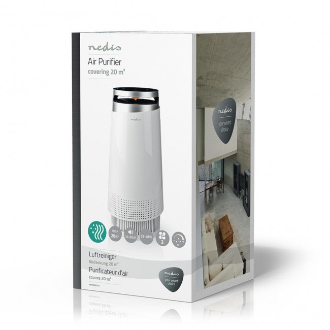 Nedis AIPU100CWT air purifier 20 m 50 dB 35 W Black, White Nedis AIPU100CWT air purifier 20 m 50 dB 35 W Black, White