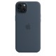 Apple iPhone 15 Plus Silicone Case with MagSafe - Storm Blue Apple iPhone 15 Plus Silicone Case with MagSafe - Storm Blue