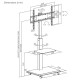 Stand / cart for TV Ergo-Office, max. load 50kg / 5kg shelf, max. VESA 600x400, built-in power strip, black, ER-304 B Stand / cart for TV Ergo-Office, max. load 50kg / 5kg shelf, max. VESA 600x400, built-in power strip, black, ER-304 B