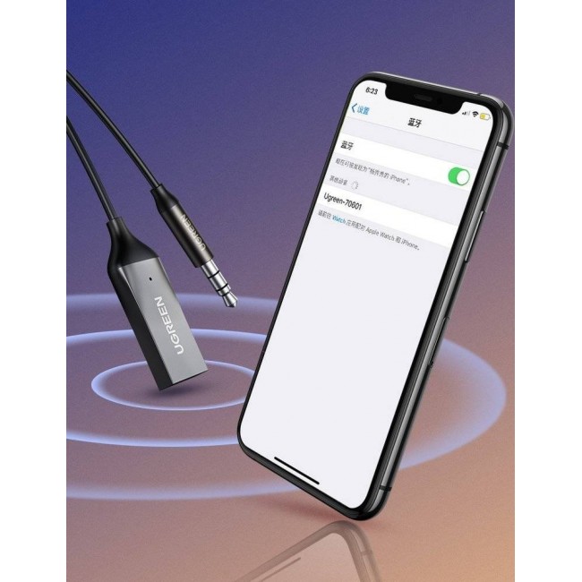Ugreen CM309 Bluetooth 5.0 Audio Receiver USB Cable Audio Adapter AUX Jack Black Ugreen CM309 Bluetooth 5.0 Audio Receiver USB Cable Audio Adapter AUX Jack Black