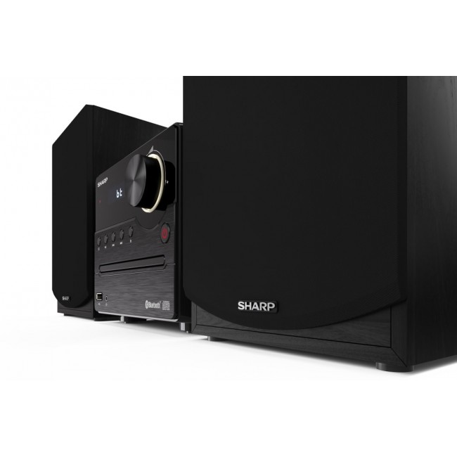 Sharp XL-B512(BK) Hi-Fi Micro System, CD/FM/USB/Bluetooth v5.0, 45W, Black Sharp | Hi-Fi Micro System | XL-B512(BK) | USB port | AUX in | Bluetooth | CD player | Black | FM radio | Wireless connection