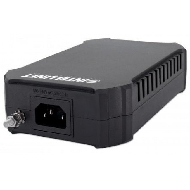 Intellinet Gigabit PoE++ Injector, One 95 W Port, IEEE 802.3bt (4PPoE) Compliant, Plastic Housing, Wall-mount Option