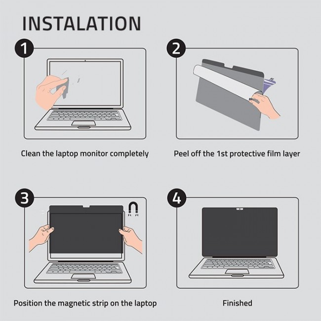 Qoltec GDPR Privacy Filter for MacBook Air 13.6