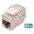 Digitus CAT 6A compact keystone module, shielded, tool-free mounting connection. 24 pcs.