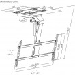 Maclean electric TV mount, ceiling mount, Tuya support, max. VESA 800x400, reg. in pos. +90 ~-90 , for TV 43-86 Maclean electric TV mount, ceiling mount, Tuya support, max. VESA 800x400, reg. in pos. +90 ~-90 , for TV 43-86
