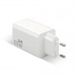 Charger GaN 1 x USB, 2 x USB-C Quick Charge 4+ 65W white