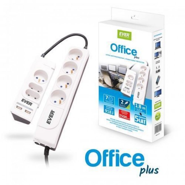Ever OFFICE PLUS White 7 AC outlet(s) 250 V