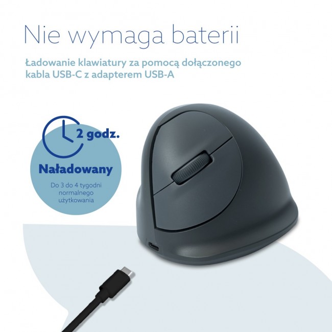 R-Go Tools RGOHEBAMLWL mouse Universal Left-hand Bluetooth Optical 1600 DPI