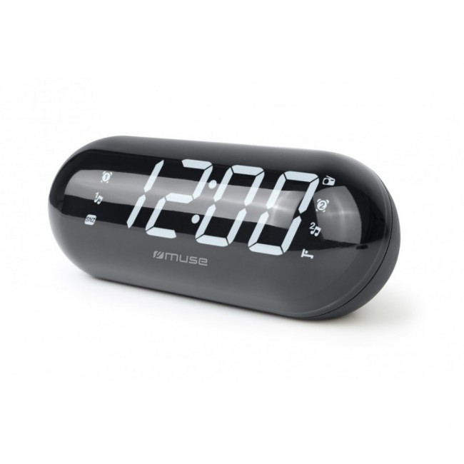 Muse M-19 GL Radio Alarm Clock, Black Muse M-19 GL Radio Alarm Clock, Black