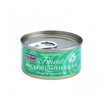 FISH4CATS Mackerel with squid - wet cat food - 70g