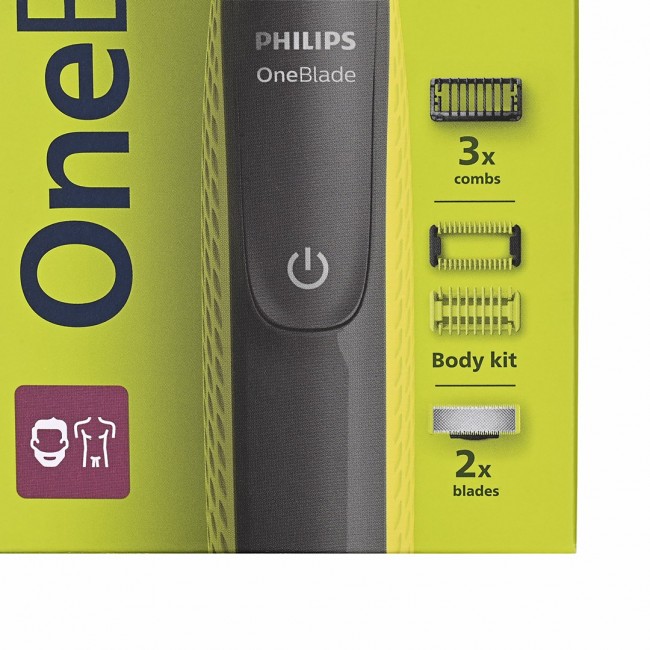 Philips Norelco OneBlade QP2824/10 men's shaver Foil shaver Trimmer Grey, Lime