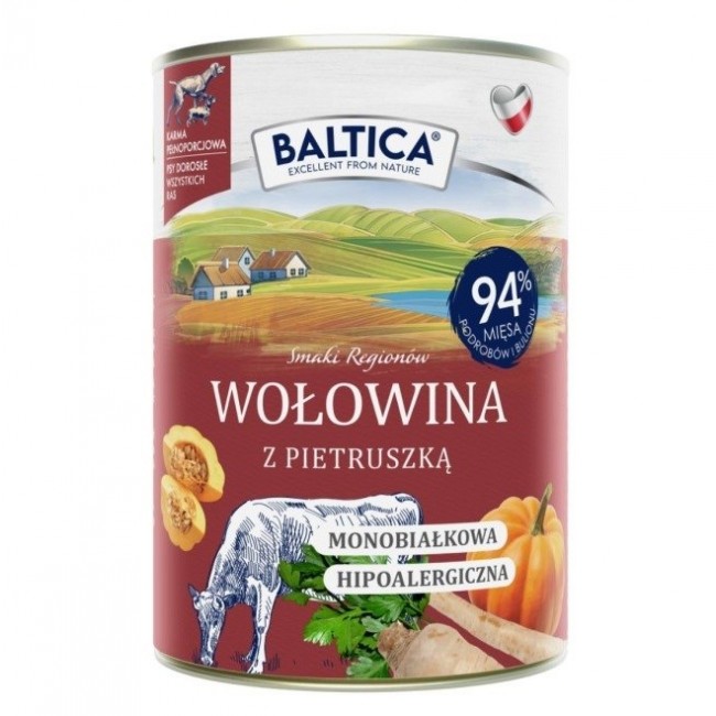 BALTICA Smaki region w Beef with parsley - wet dog food - 400g