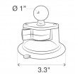 RAM Mount RAM-B-224-1U Suction cup for windshield/dashboard Black