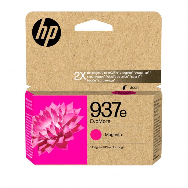 HP 937e EvoMore Magenta Original Ink Cartridge HP 937e EvoMore Magenta Original Ink Cartridge