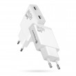 Charger GaN 2x USB-C Quick Charge 3.0 45W PD white