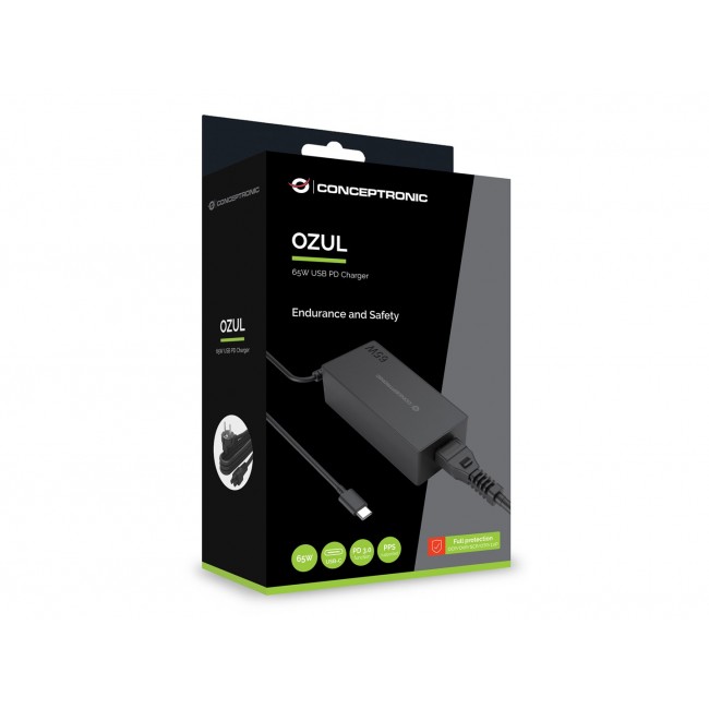Conceptronic OZUL09BE 65W USB PD Charger