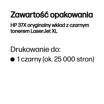 HP 37X High Yield Black Original LaserJet Toner Cartridge