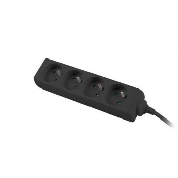 Lanberg PS0-04E-0150-BK power extension 1.5 m 4 AC outlet(s) Indoor Black