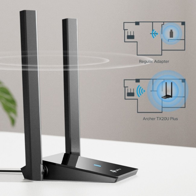 TP-Link AX1800 Dual Antennas High Gain Wireless USB Adapter TP-Link AX1800 Dual Antennas High Gain Wireless USB Adapter