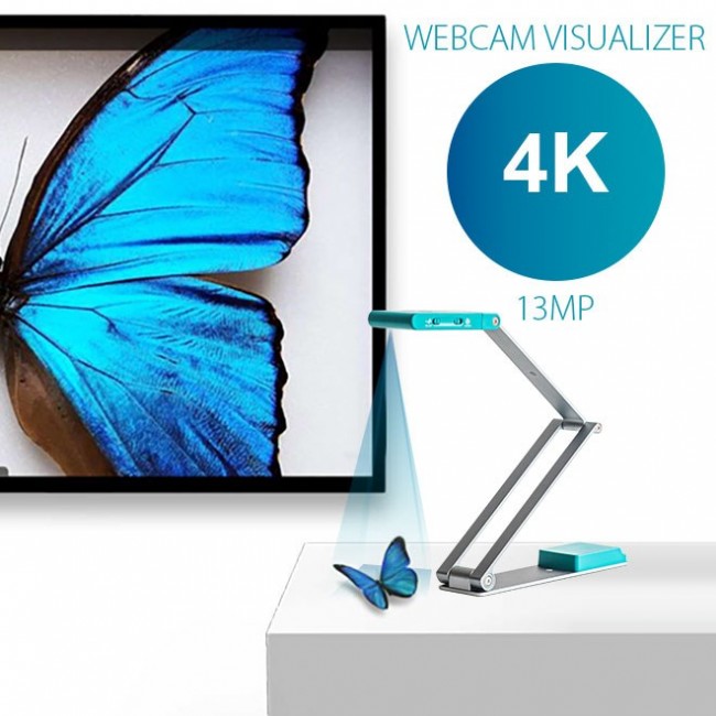 I.R.I.S. IRIScan Visualizer 7 + Readiris Dyslexic 2.0 Overhead scanner 4160 x 3120 DPI A3 Arctic blue, Silver