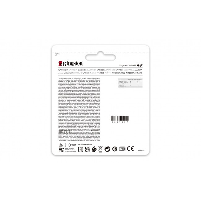 Kingston Technology DataTraveler 64GB USB3.2 Gen 1 Exodia M (Black + Blue) - 2 Pieces Kingston Technology DataTraveler 64GB USB3.2 Gen 1 Exodia M (Black + Blue) - 2 Pieces