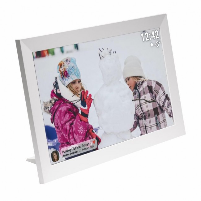 Denver PFF-1504W digital photo frame White 39.6 cm (15.6