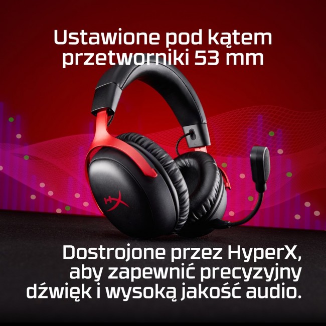 HyperX Cloud III S Wireless - Gaming Headset (Black-Red) HyperX Cloud III S Wireless - Gaming Headset (Black-Red)