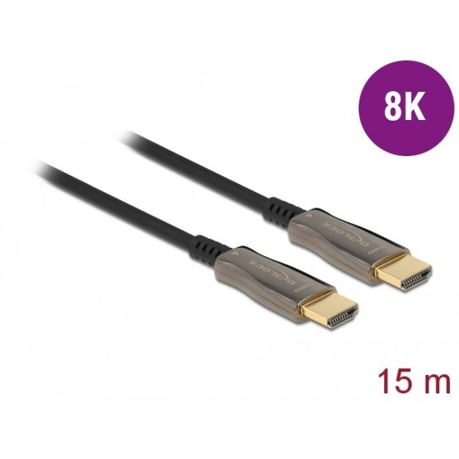 DeLOCK Active Optical Cable HDMI 8K 60 Hz 15 m DeLOCK Active Optical Cable HDMI 8K 60 Hz 15 m
