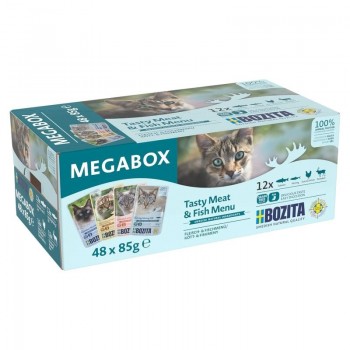 BOZITA chunks in sauce Mega Box - wet cat food - 48x85g