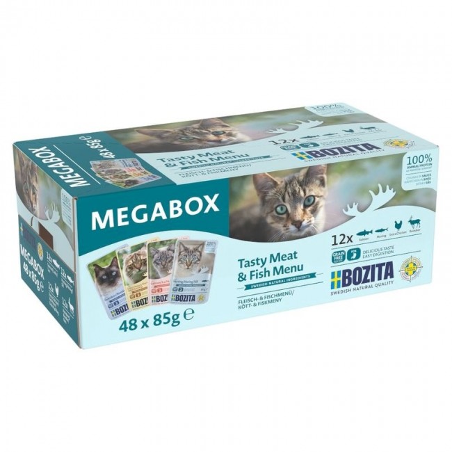 BOZITA chunks in sauce Mega Box - wet cat food - 48x85g BOZITA chunks in sauce Mega Box - wet cat food - 48x85g