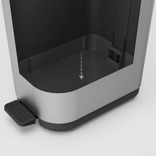 ROTHO Ribo Silver - pedal bin 35l
