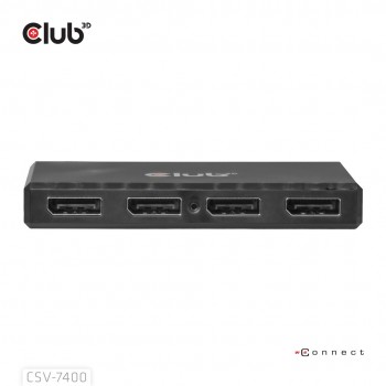 CLUB3D Quad DisplayPort Hub 4 x 4K Resolution @ 30Hz, MST Support