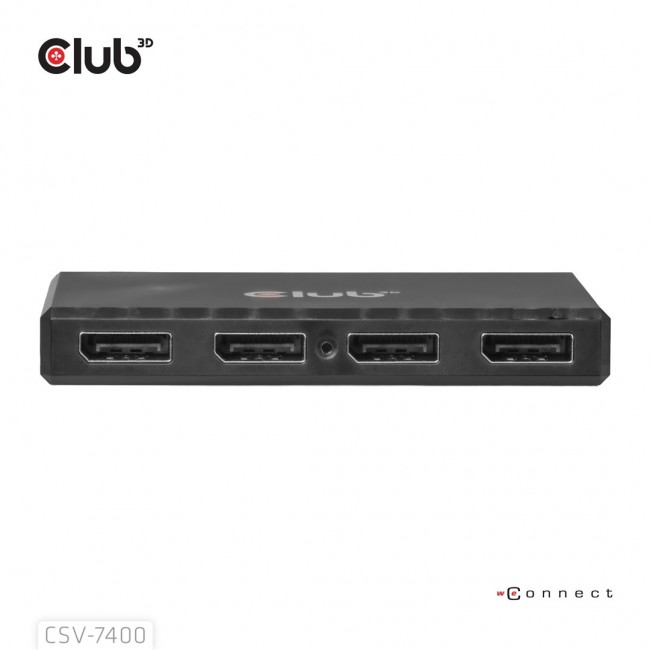CLUB3D Quad DisplayPort Hub 4 x 4K Resolution @ 30Hz, MST Support