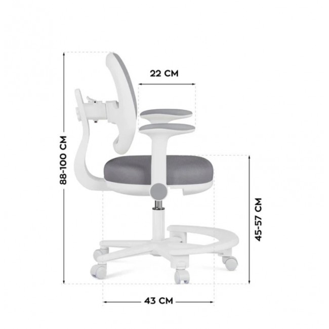 Junior 3.6 Grey swivel chair