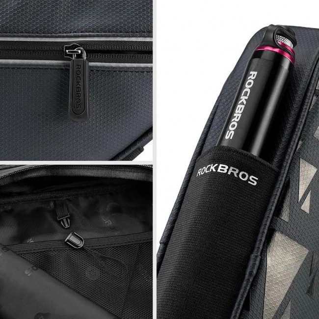 Rockbros B39-2 waterproof bicycle frame bag, black Rockbros B39-2 waterproof bicycle frame bag, black