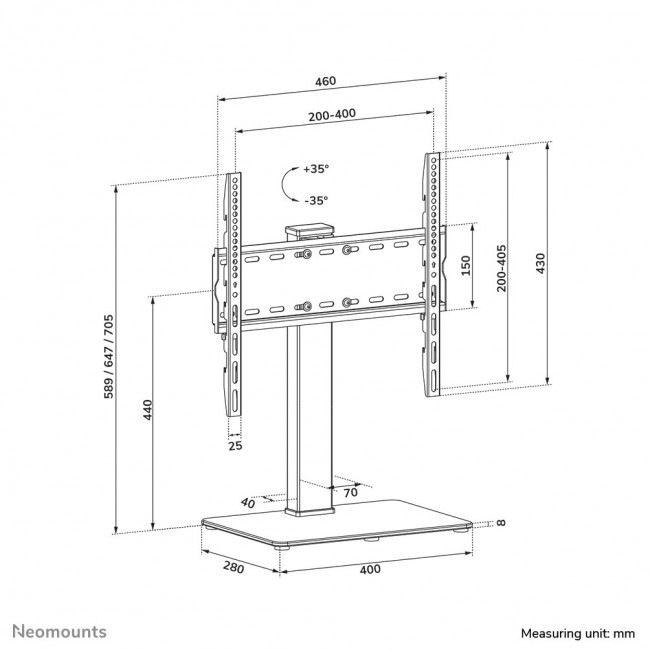 Neomounts DS45-430BL14 TV stand 32-55 Neomounts DS45-430BL14 TV stand 32-55