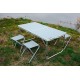 Camping set: table & 4 chairs, foldable in case