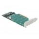 Delock PCIe x8 to 2 x NVMe M.2 Key M Card