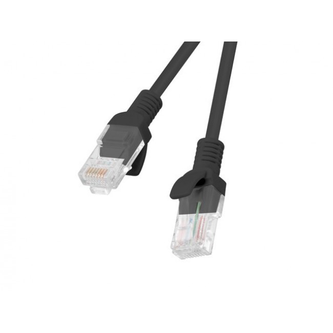 Lanberg Patchcord RJ45, Cat. 5e, UTP, 1m, Black Lanberg Patchcord RJ45, Cat. 5e, UTP, 1m, Black