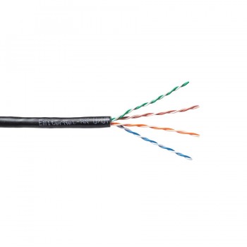 Kabel EmiterNet zewnętrzny PVC+PE UTP (U/UTP) kat.5e, drut 4x2x0,5 PE