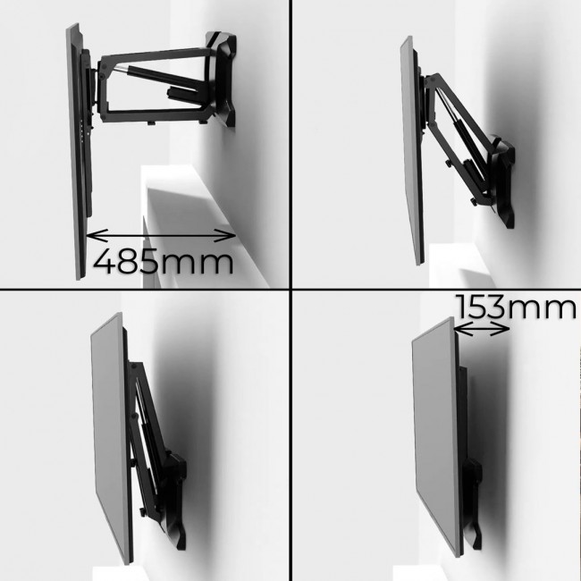 Maclean MC-891 Electric TV Wall Mount Bracket with Remote Control Height Adjustment 37'' - 70