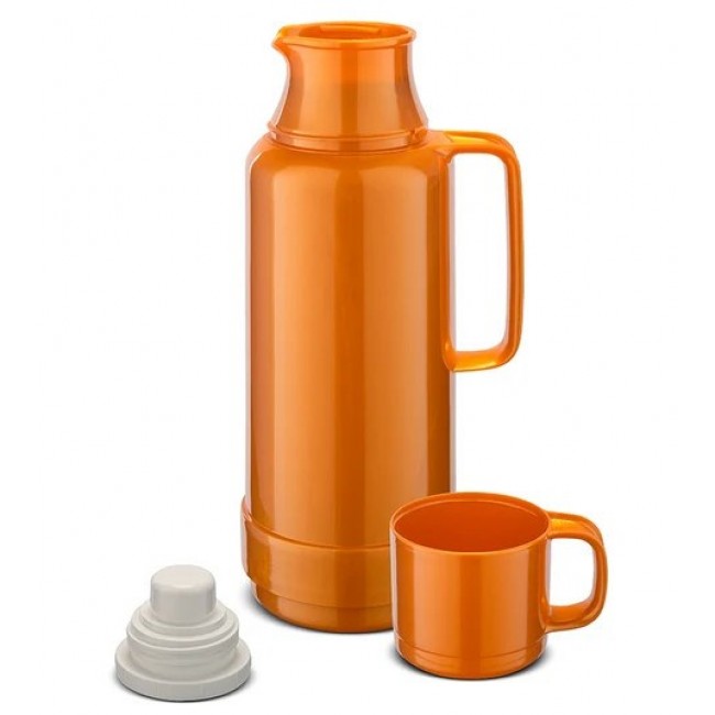 ROTPUNKT Glass thermos capacity 1.0 l, shiny fox (red) ROTPUNKT Glass thermos capacity 1.0 l, shiny fox (red)