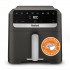 Tefal Easy Fry Mega Compact EY866HE1 fryer Single 7.5 L Stand-alone Hot air fryer Black, Silver