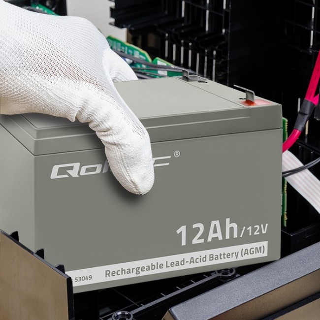 Qoltec 53049 AGM battery | 12V | 12Ah Qoltec 53049 AGM battery | 12V | 12Ah