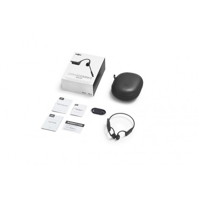 SHOKZ OpenComm2 2025 Upgrade Wireless Bluetooth Bone Conduction Videoconferencing Headset with USB-C Charging Port | 16 Hr Talk Time, 29m Wireless Range, 1 Hr Charge Time | Includes Noise Cancelling Boom Mic, Black SHOKZ OpenComm2 2025 Upgrade Wireless Bluetooth Bone Conduction Videoconferencing Headset with USB-C Charging Port | 16 Hr Talk Time, 29m Wireless Range, 1 Hr Charge Time | Includes Noise Cancelling Boom Mic, Black