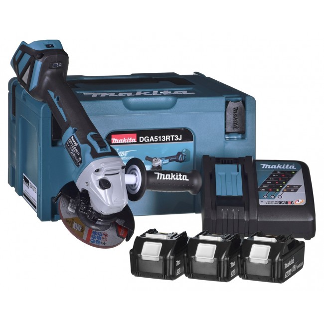 Angle grinder 18V 3x5.0Ah battery DGA513RT3J MAKITA