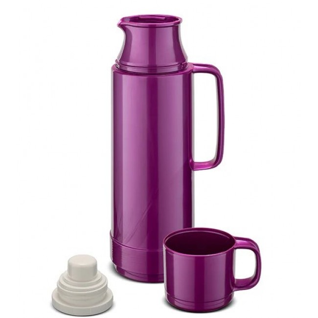 ROTPUNKT Glass thermos, capacity 0.750 l, shiny grape (bishop's purple)